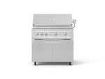 NewAge Outdoor Kitchens Stainless Steel 2-Piece Cabinet set with Casters Grill Cabinet and Platinum Grill-72953-Garage Giant 