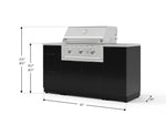 NewAge Outdoor Kitchens Outdoor Grill Island Aluminum 6-Piece Cabinet Set with 1 Door, 3 Drawer, Grill Cabinet, Performance Grill and Countertops-79711-Garage Giant 