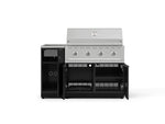 NewAge Outdoor Kitchens Outdoor Grill Island Aluminum 3-Piece Cabinet Set with Sink, Grill Cabinet, and Performance Grill 