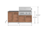 NewAge Outdoor Kitchens Stainless Steel 4-Piece Cabinet Set with 2 Door, Grill Cabinet, Platinum Grill, and Countertop-71825-Garage Giant 