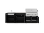 NewAge Outdoor Kitchens Stainless-Steel 5-Piece Cabinet Set with Bar, Sink, Grill Cabinet, Platinum Grill, and Countertop-73428-Garage Giant 