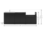 NewAge Outdoor Kitchens Stainless Steel 3-Piece Cabinet Set with Sink, Bar and Grill Cabinet-67461-Garage Giant 