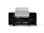 NewAge Outdoor Kitchens Outdoor Grill Island Aluminum 6-Piece Cabinet Set with Casters and 1 Door, Grill Cabinet, Performance Grill, Countertops 