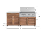 NewAge Outdoor Kitchens Stainless Steel 4-Piece Cabinet Set with Caster and Bar, Grill Cabinet, Performance Grill, and Countertop-72437-Garage Giant 