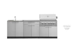 NewAge Outdoor Kitchens Stainless-Steel 3-Piece Cabinet Set with Sink, Bar and Grill Cabinet-67218-Garage Giant 