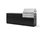 NewAge Outdoor Kitchens Aluminum 5-Piece Cabinet Set With 3 Drawer, Bar, Grill Cabinet, Platinum Grill and Countertop-73346-Garage Giant 