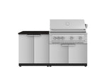 NewAge Outdoor Kitchens Stainless Steel 4-Piece Cabinet Set with 2 Door, Grill Cabinet, Platinum Grill, and Countertop-71774-Garage Giant 