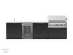 NewAge Outdoor Kitchens Stainless Steel 4-Piece Cabinet Set with Sink, Bar, Grill Cabinet and Glass Door Fridge-71445-Garage Giant 