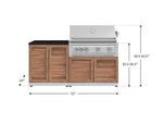 NewAge Outdoor Kitchens Stainless Steel 4-Piece Cabinet Set with 2 Door, Grill Cabinet, Platinum Grill, and Countertop-71789-Garage Giant 