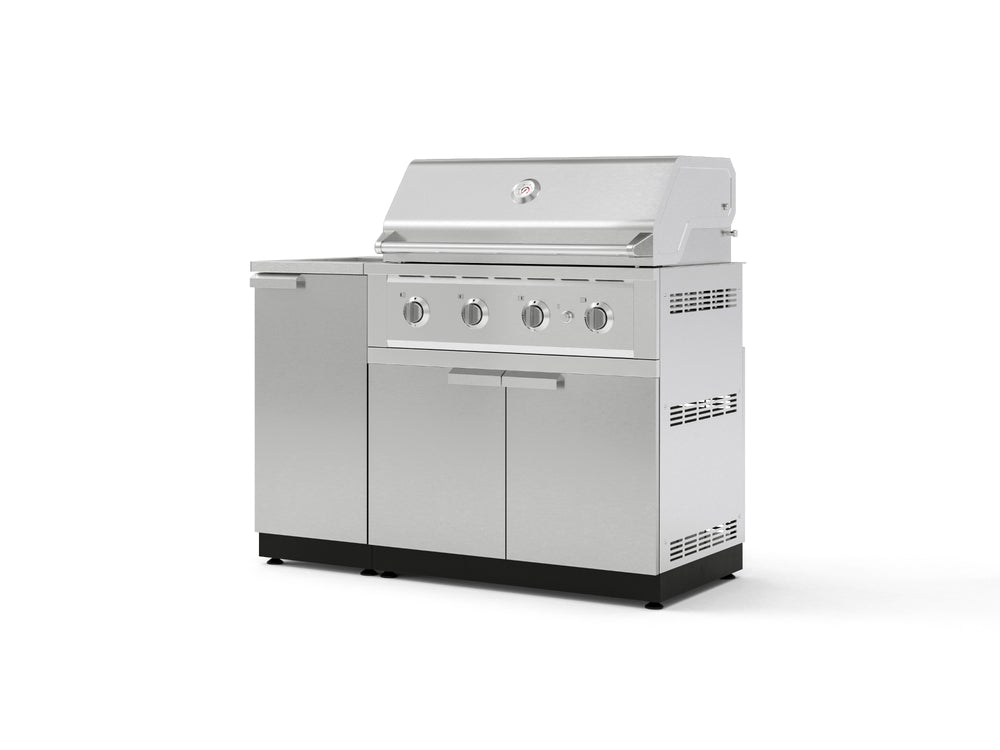 NewAge Outdoor Kitchens Outdoor Grill Island Stainless-Steel 3-Piece Cabinet Set with Sink, Grill Cabinet and Performance Grill-73960-Garage Giant