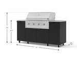 NewAge Outdoor Kitchens Outdoor Grill Island Stainless-Steel 6-Piece Cabinet Set with Casters and 1 Door, Grill Cabinet, Performance Grill, Countertops 