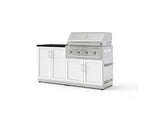 NewAge Outdoor Kitchens Stainless-Steel 4-Piece Cabinet Set with Base, Grill Cabinet, Performance Grill, and Countertop-73469-Garage Giant 