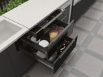 NewAge Outdoor Kitchens Aluminum 6-Piece Cabinet Set with 3 Drawer, Grill Cabinet, Platinum Griddle, Grill and Countertop-75178-Garage Giant 