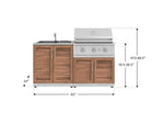 NewAge Outdoor Kitchens Stainless Steel 3-Piece Cabinet Set with Sink Cabinet and Performance Gas Grill-67293-Garage Giant 