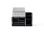 NewAge Outdoor Kitchens Outdoor Grill Island Aluminum 4-Piece Cabinet Set with 1 Door, Grill Cabinet, Performance Grill and Countertop - (Liquid Propane) 