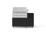NewAge Outdoor Kitchens Outdoor Grill Island Stainless-Steel 3-Piece Cabinet Set with Casters and 3-Drawer, Grill Cabinet and Platinum Grill - (Liquid Propane) 