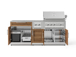 NewAge Outdoor Kitchens Stainless Steel 6-Piece Cabinet Set with Platinum Grill, Dual Side Burner, Bar and Grill Cabinet and Stainless Steel Countertop.-71554-Garage Giant 