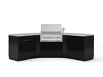 NewAge Outdoor Kitchens Aluminum 7-Piece Cabinet Set with 2 Door, Bar, Corner, Grill Cabinet, Platinum Grill, and Countertops | 67667 