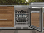 NewAge Outdoor Kitchens Stainless Stee Louvered Door 6-Piece Cabinet Set with Sink, Bar, Grill Cabinet, Platinum Griddle, Countertop and Glass Door Fridge-75133-Garage Giant 
