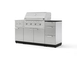 NewAge Outdoor Kitchens Outdoor Grill Island Stainless-Steel 6-Piece Cabinet Set with 3-Drawer, Grill Cabinet, Performance Grill, Side Burner and Dekton in Sirius Countertop - (Liquid Propane) | Garage Giant 