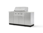 NewAge Outdoor Kitchens Outdoor Grill Island Stainless-Steel 5-Piece Cabinet Set with Sink, 1 Door, Grill Cabinet, Performance Grill and Stainless Steel Countertop - (Natural Gas) | Garage Giant 