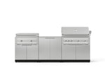 NewAge Outdoor Kitchens Stainless-Steel 6-Piece Cabinet Set with Base, Grill Cabinet, Platinum Griddle and Countertop-74983-Garage Giant 