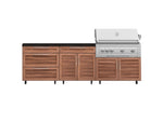 NewAge Outdoor Kitchens Stainless Steel 5-Piece Cabinet Set with Casters and 3 Drawer, Bar, Grill Cabinet, Platinum Grill, Countertop-72599-Garage Giant 