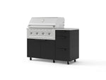 NewAge Outdoor Kitchens Outdoor Grill Island Stainless-Steel 4-Piece Cabinet Set with Casters and 3-Drawer, Grill Cabinet, Performance Grill, Countertop | 78122 
