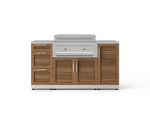 NewAge Outdoor Kitchens Classic Series 6-Piece Griddle Island · 304 Stainless Steel · Louvered Door · Platinum Griddle 
