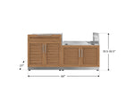 NewAge Outdoor Kitchens Stainless Steel 2-Piece Cabinet set with Bar and Grill Cabinet-67617-Garage Giant 