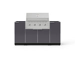 NewAge Outdoor Kitchens Outdoor Grill Island Aluminum 6-Piece Cabinet Set with 1 Door, Grill Cabinet, Performance Grill and Countertops - (Liquid Propane) 