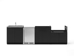 NewAge Outdoor Kitchens Stainless Steel 4-Piece Cabinet Set with Sink, Bar, Grill Cabinet and Stainless Steel Door Fridge-71440-Garage Giant 