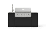NewAge Outdoor Kitchens Outdoor Grill Island Stainless-Steel 5-Piece Cabinet Set with Sink, 1 Door, Grill Cabinet, Performance Grill and Stainless Steel Countertop 
