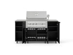 NewAge Outdoor Kitchens Outdoor Grill Island Stainless-Steel 6-Piece Cabinet Set with Casters and 1 Door, Grill Cabinet, Platinum Grill, Countertops 
