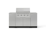 NewAge Outdoor Kitchens Outdoor Grill Island Stainless-Steel 6-Piece Cabinet Set with 1 Door, Grill Cabinet, Performance Grill and Countertops 