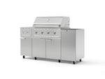 NewAge Outdoor Kitchens Outdoor Grill Island Stainless-Steel 5-Piece Cabinet Set with Casters and 1-Door, Grill Cabinet, Side Burner and Performance Grill - (Liquid Propane) | Garage Giant 