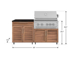 NewAge Outdoor Kitchens Stainless Steel 4-Piece Cabinet Set with Caster and Bar, Grill Cabinet, Performance Grill, and Countertop-72265-Garage Giant 