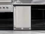 NewAge Outdoor Kitchens Aluminum 7-Piece Cabinet Set with 3-Drawer, Bar, Grill Cabinet, Platinum Grill, Countertops and Stainless Steel Door Fridge-71392-Garage Giant 
