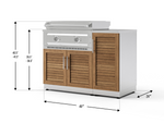 NewAge Outdoor Kitchens Classic Series 4-Piece Griddle Island · 304 Stainless Steel · Louvered Door · Platinum Griddle 