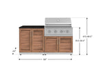 NewAge Outdoor Kitchens Stainless Steel 4-Piece Cabinet Set with 2 Door, Grill Cabinet, Performance Grill and Countertop-71779-Garage Giant 