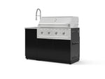 NewAge Outdoor Kitchens Outdoor Grill Island Aluminum 3-Piece Cabinet Set with Sink, Grill Cabinet, and Performance Grill | 76332 