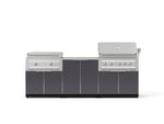 NewAge Outdoor Kitchens Aluminum 6-Piece Cabinet Set with Base, Grill Cabinet, Platinum Griddle and Countertop-74994-Garage Giant 