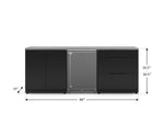 NewAge Outdoor Kitchens Stainless Steel 5-Piece Cabinet Set with 3-Drawer, 2-Door Cabinet, Countertops and Fridge-71532-Garage Giant 