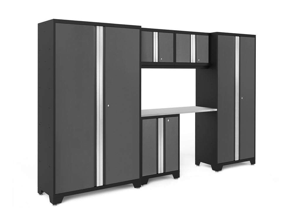 NewAge Garage Cabinets Bold Series 6-Piece Cabinet Set with 48 in. RTA Locker-55227-Garage Giant