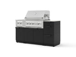 NewAge Outdoor Kitchens Outdoor Grill Island Stainless-Steel 6-Piece Cabinet Set with 3-Drawer, Grill Cabinet, Platinum Grill, Dual Side Burner and Dekton in Aeris Countertop - (Liquid Propane) | Garage Giant 