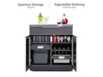 NewAge Outdoor Kitchens 4-Piece Cabinet Set in Slate Gray with Countertops-65306-Garage Giant 