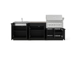 NewAge Outdoor Kitchens Stainless-Steel 5-Piece Cabinet Set with Bar, Sink, Grill Cabinet, Platinum Grill, and Countertop-73429-Garage Giant 