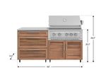 NewAge Outdoor Kitchens Stainless Steel 4-Piece Cabinet set with Casters and 3 Drawer, Grill Cabinet, Platinum Grill, Countertop-72229-Garage Giant 