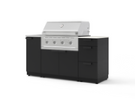 NewAge Outdoor Kitchens Outdoor Grill Island Stainless-Steel 5-Piece Cabinet Set with Sink, 3 Drawer, Grill Cabinet, Performance Grill and Stainless Steel Countertop - (Liquid Propane) | Garage Giant 