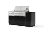 NewAge Outdoor Kitchens Outdoor Grill Island Aluminum 5-Piece Cabinet Set with 1-Door, Grill Cabinet, Dual Side Burner and Platinum Grill - (Liquid Propane) | Garage Giant 